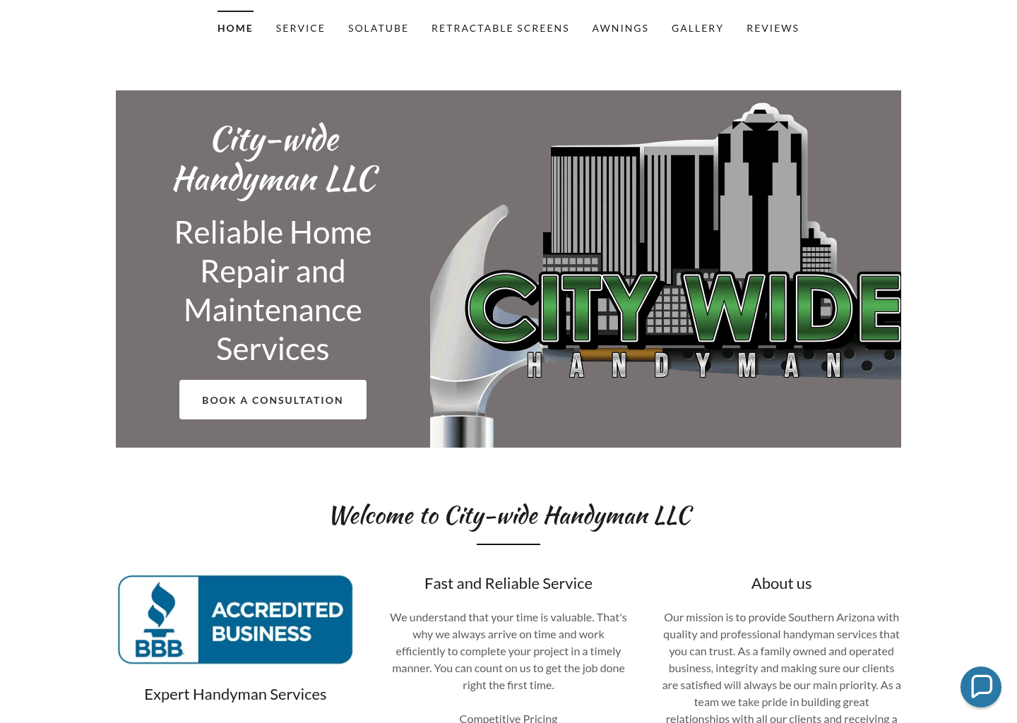 City-wide Handyman LLC website screenshot
