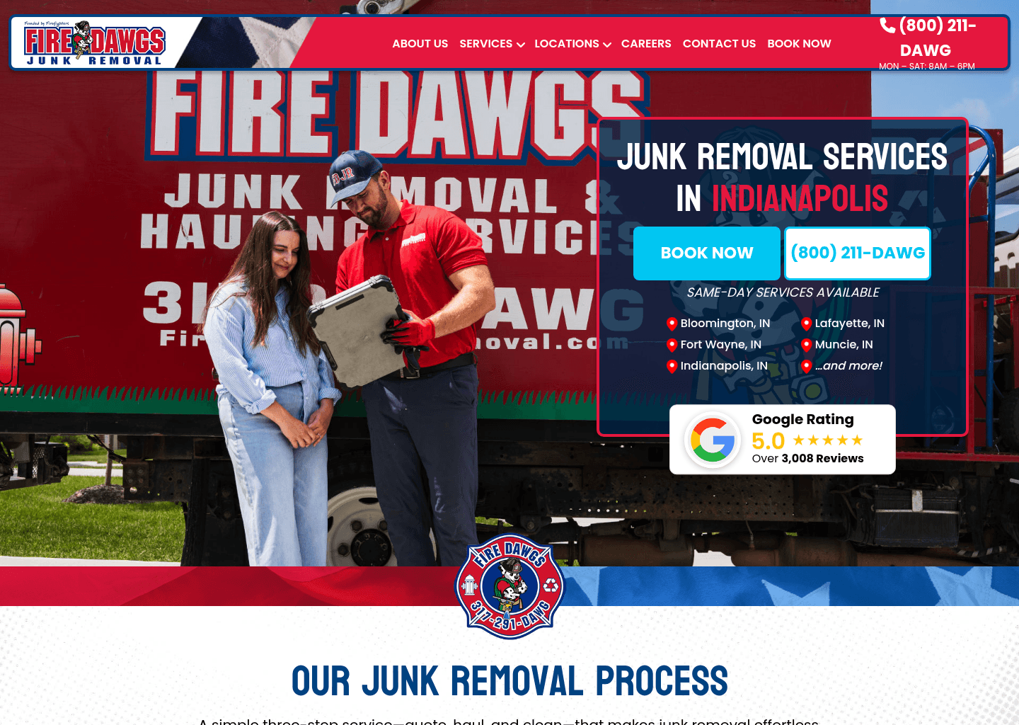 Fire Dawgs Junk Removal website screenshot