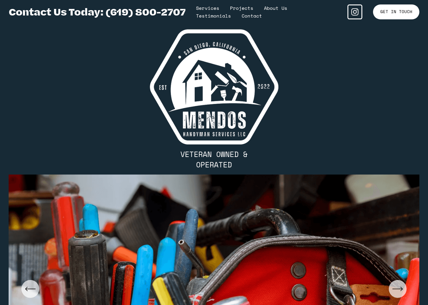 Mendo's Handyman Home Services LLC website screenshot