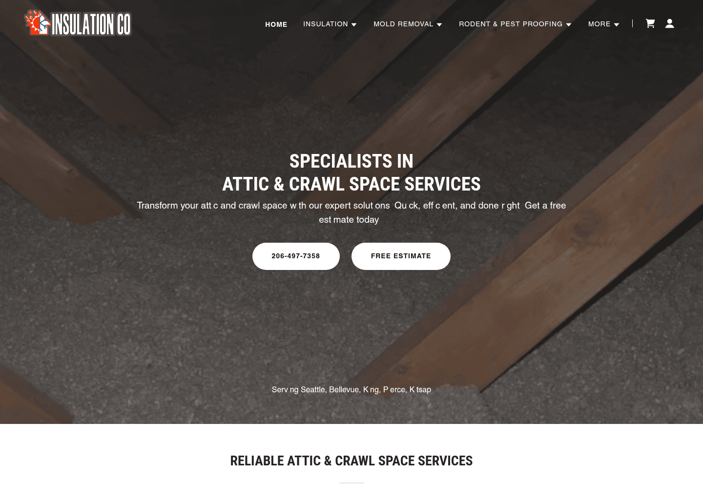 Insulation Co website screenshot