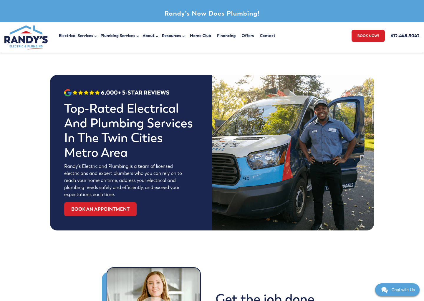 Randy's Electric & Plumbing website screenshot