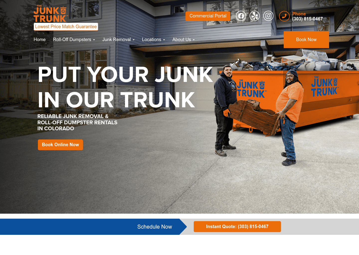 The Junk Trunk website screenshot