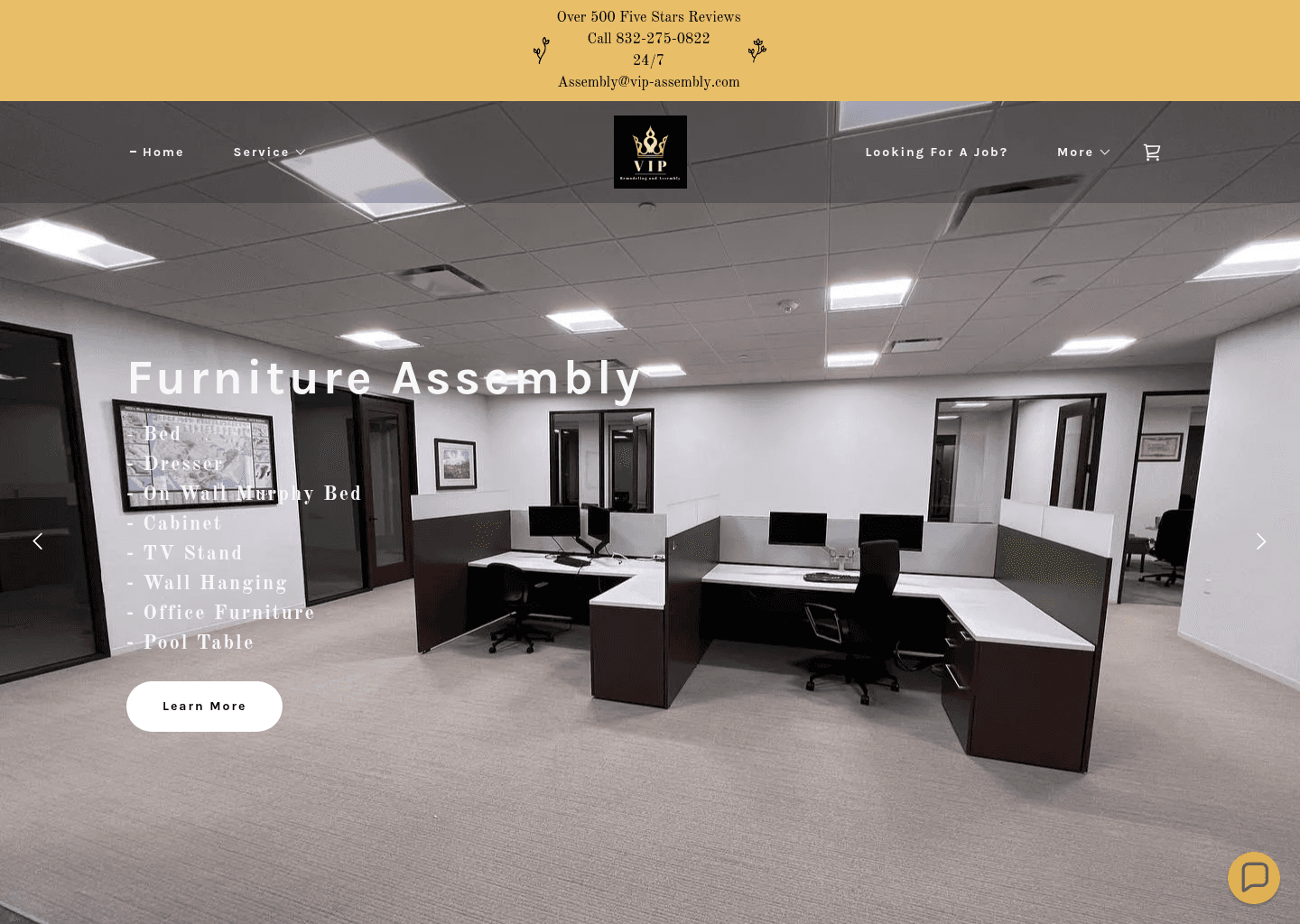 VIP-Assembly website screenshot