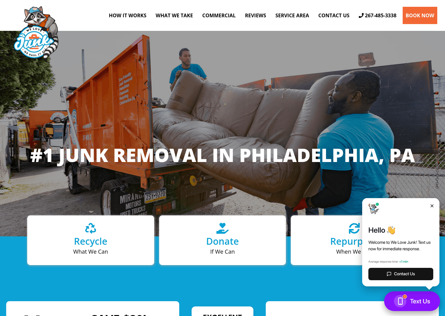 We Love Junk website screenshot