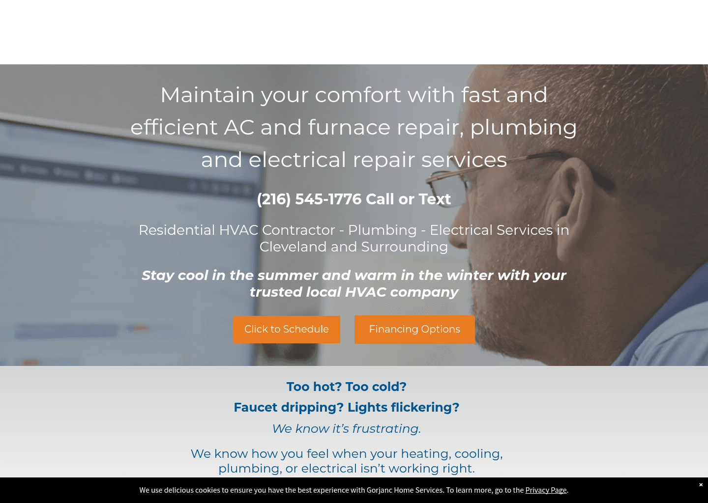 Gorjanc Home Services website screenshot