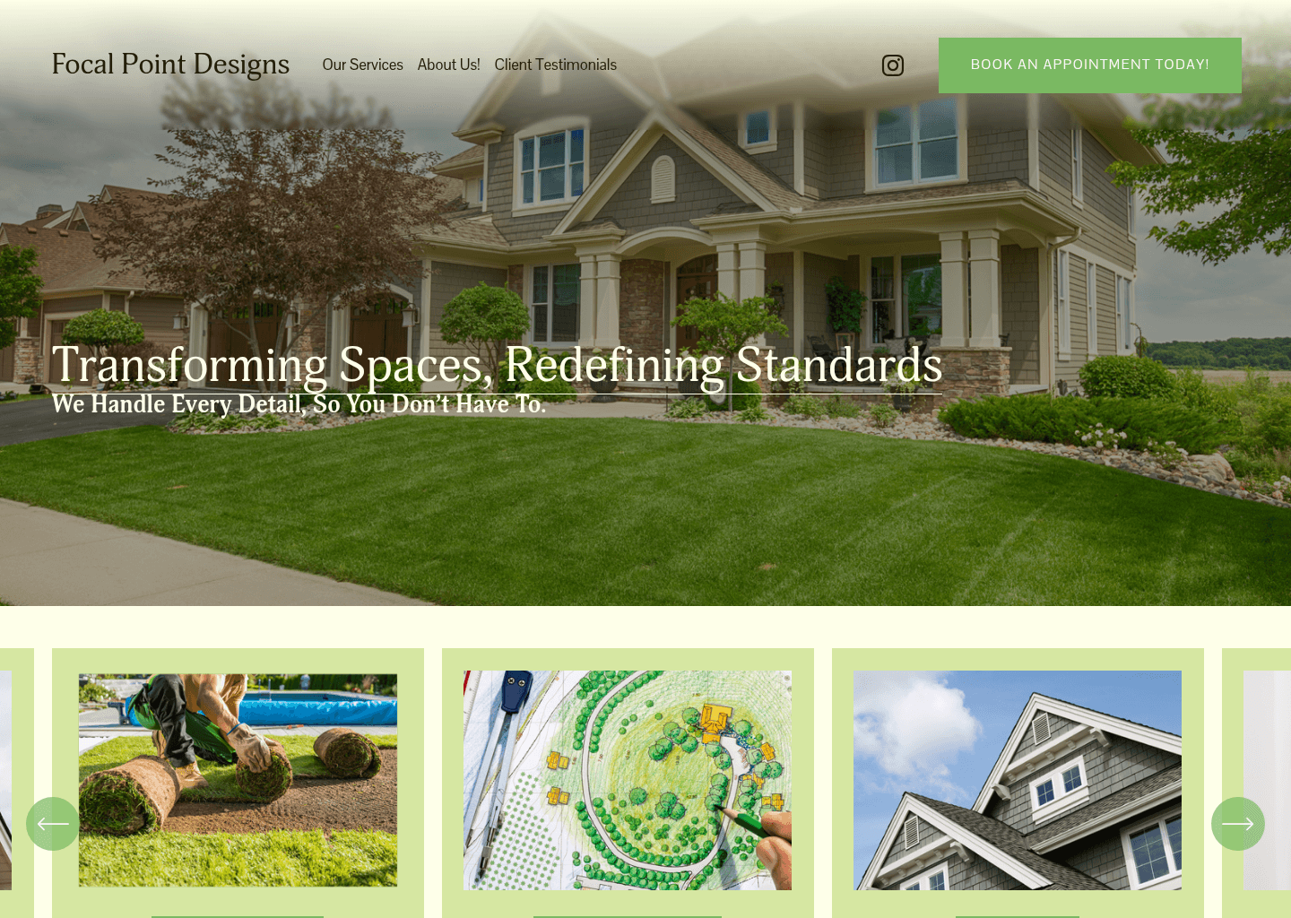 Focal Point Designs, LLC website screenshot