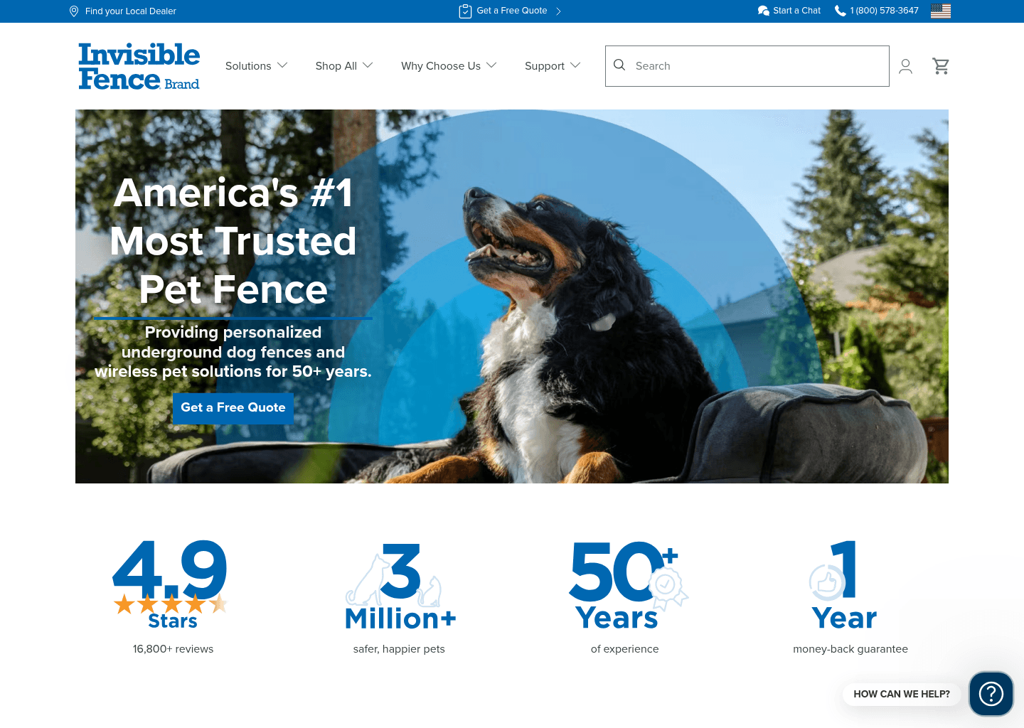 Invisible Fence Brand website screenshot