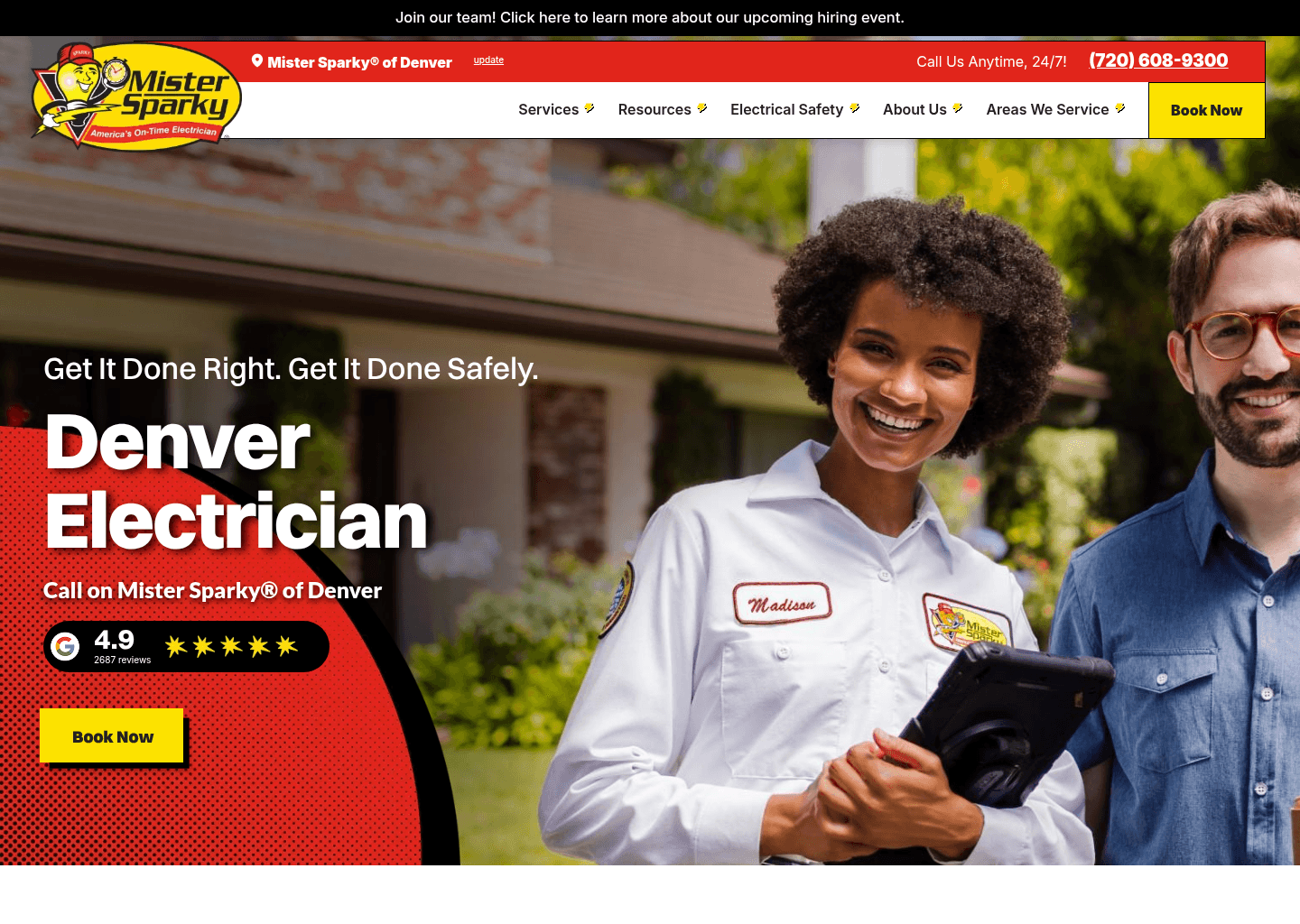 Mister Sparky Of Denver website screenshot