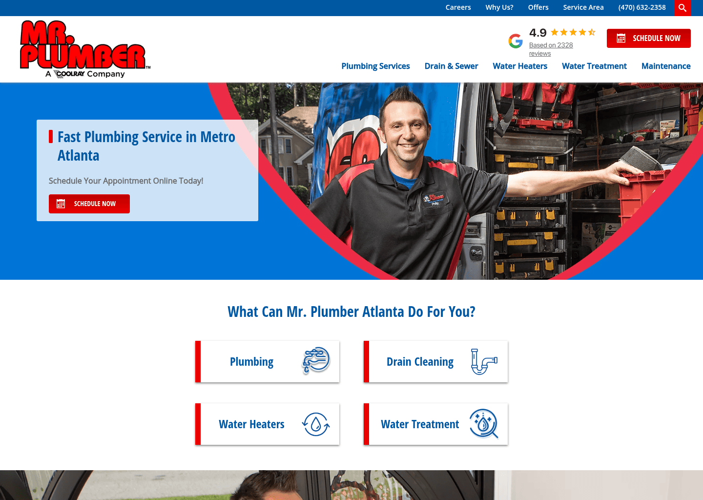 Mr. Plumber website screenshot