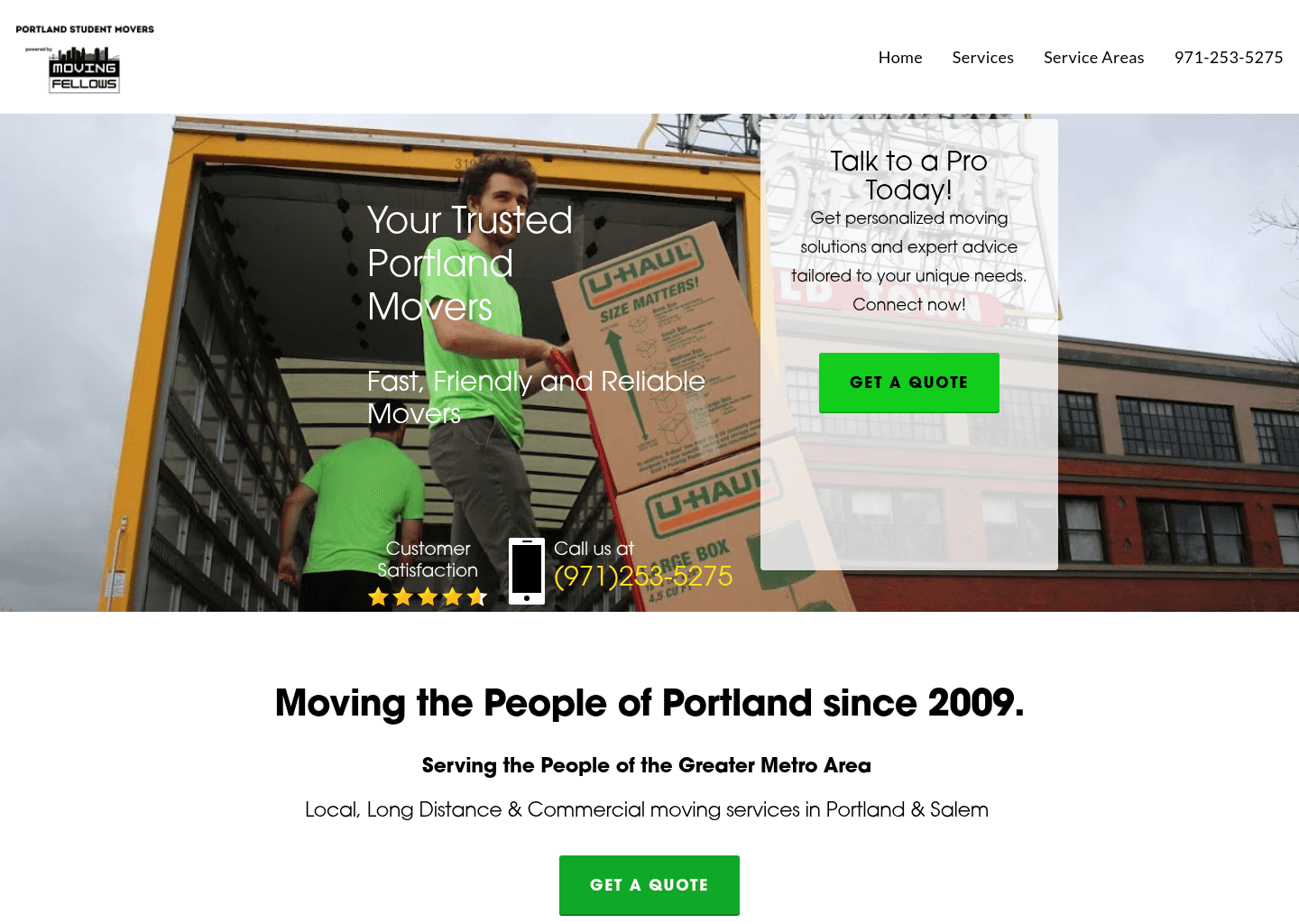 Moving Fellows website screenshot