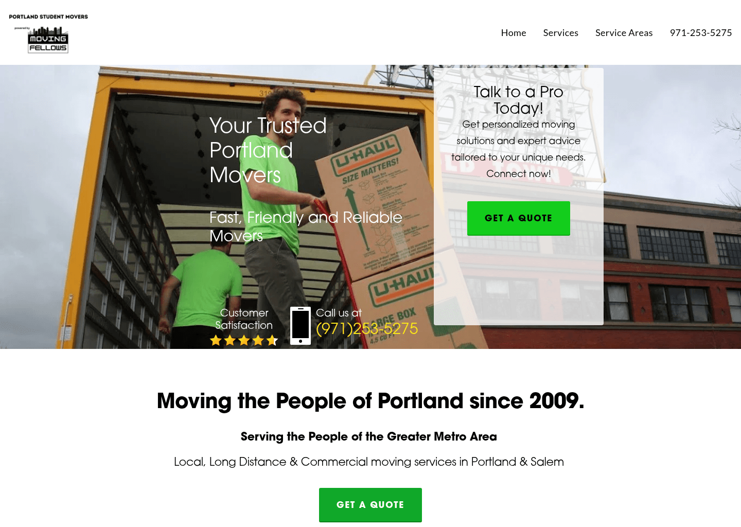 Moving Fellows website screenshot