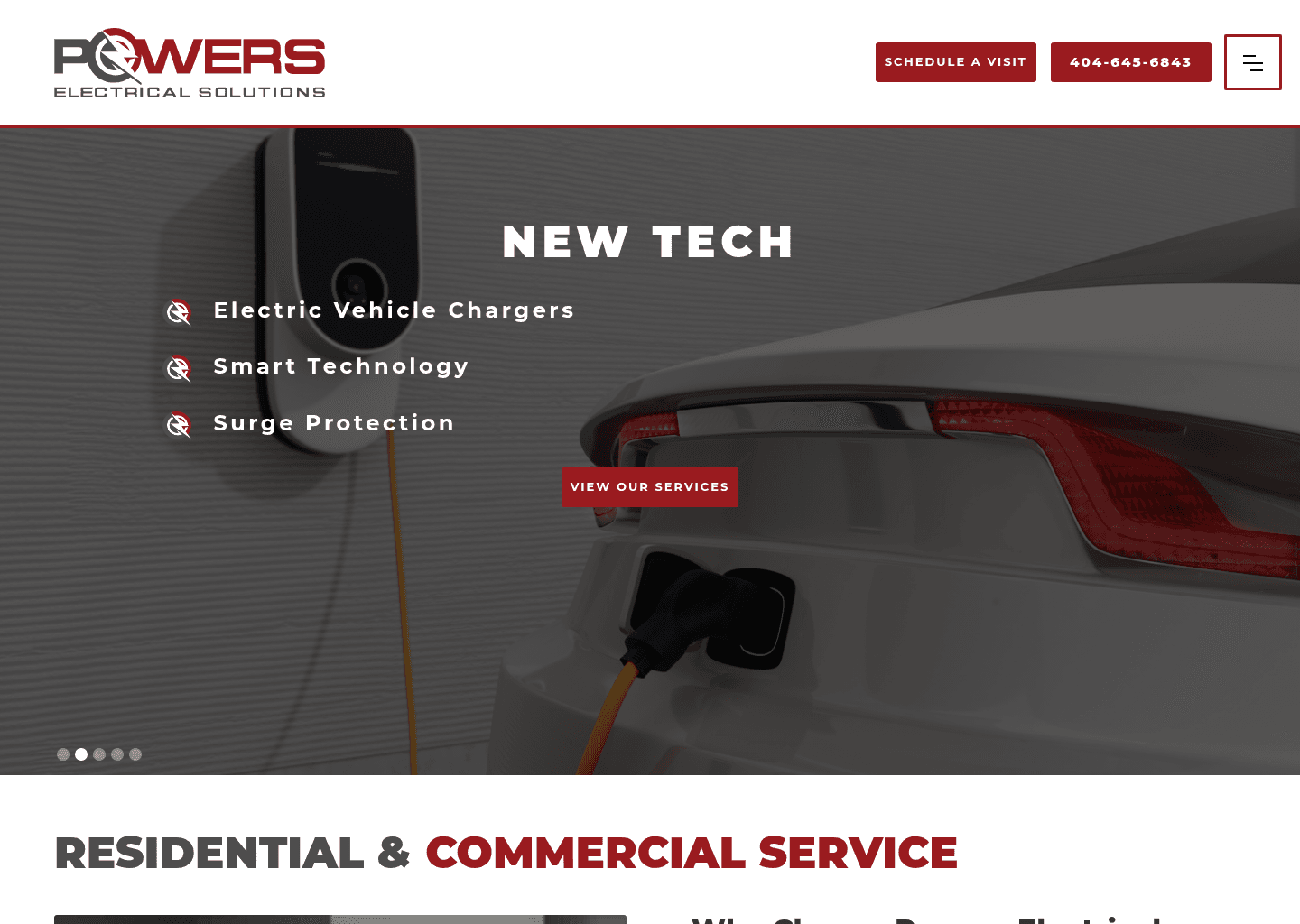 Powers Electrical Solutions website screenshot