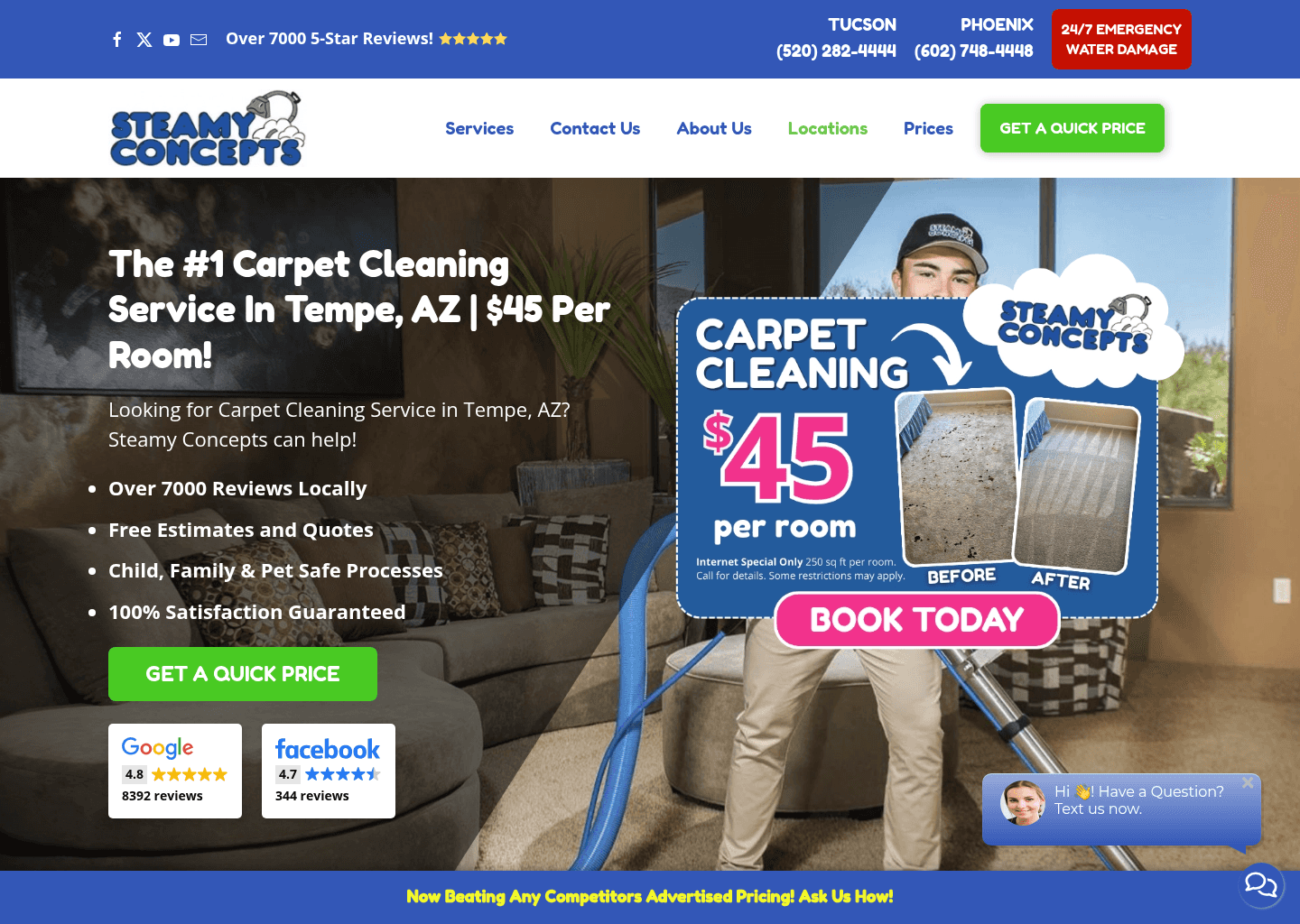 Steamy Concepts website screenshot