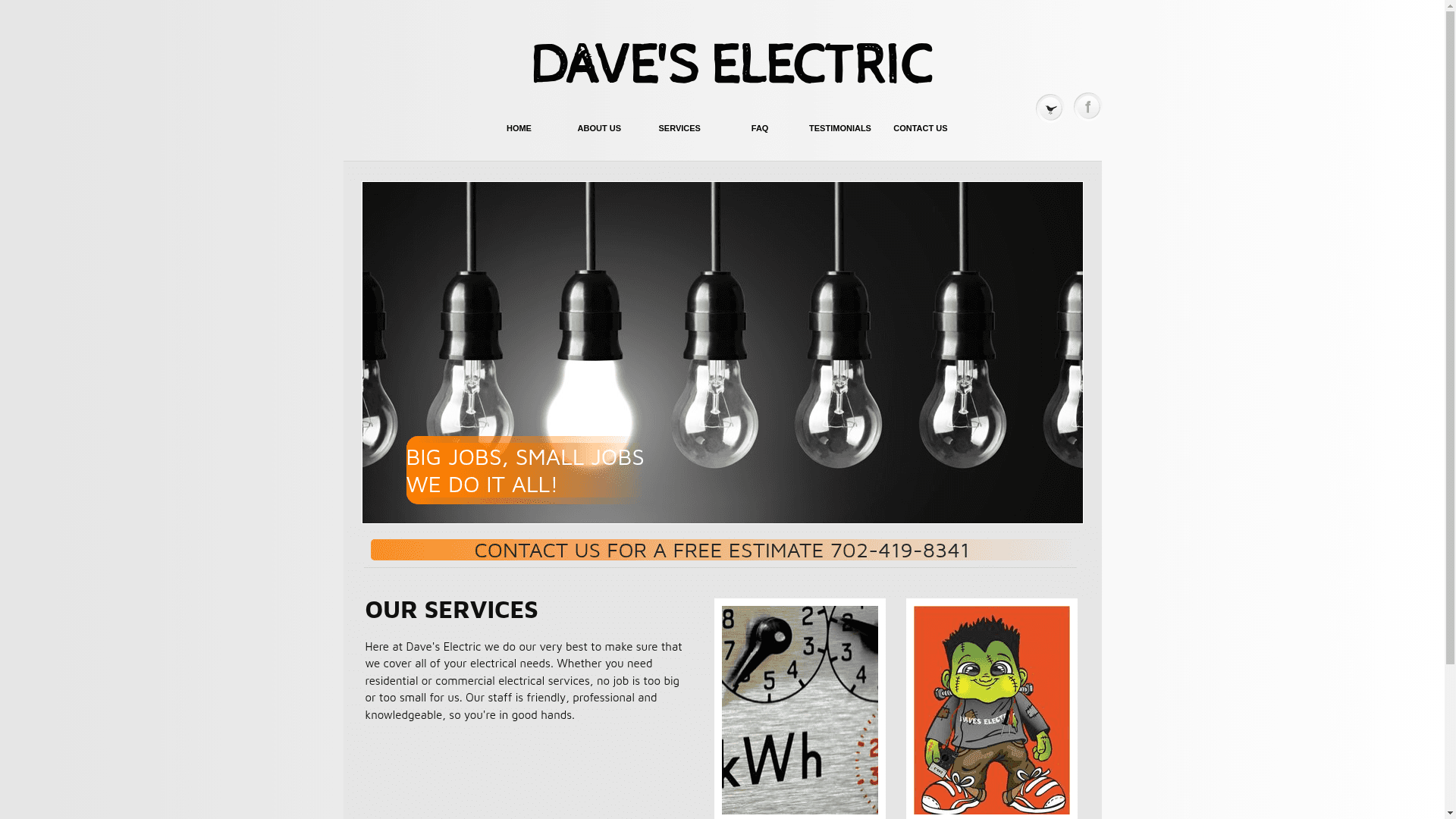 Dave's Electric website screenshot