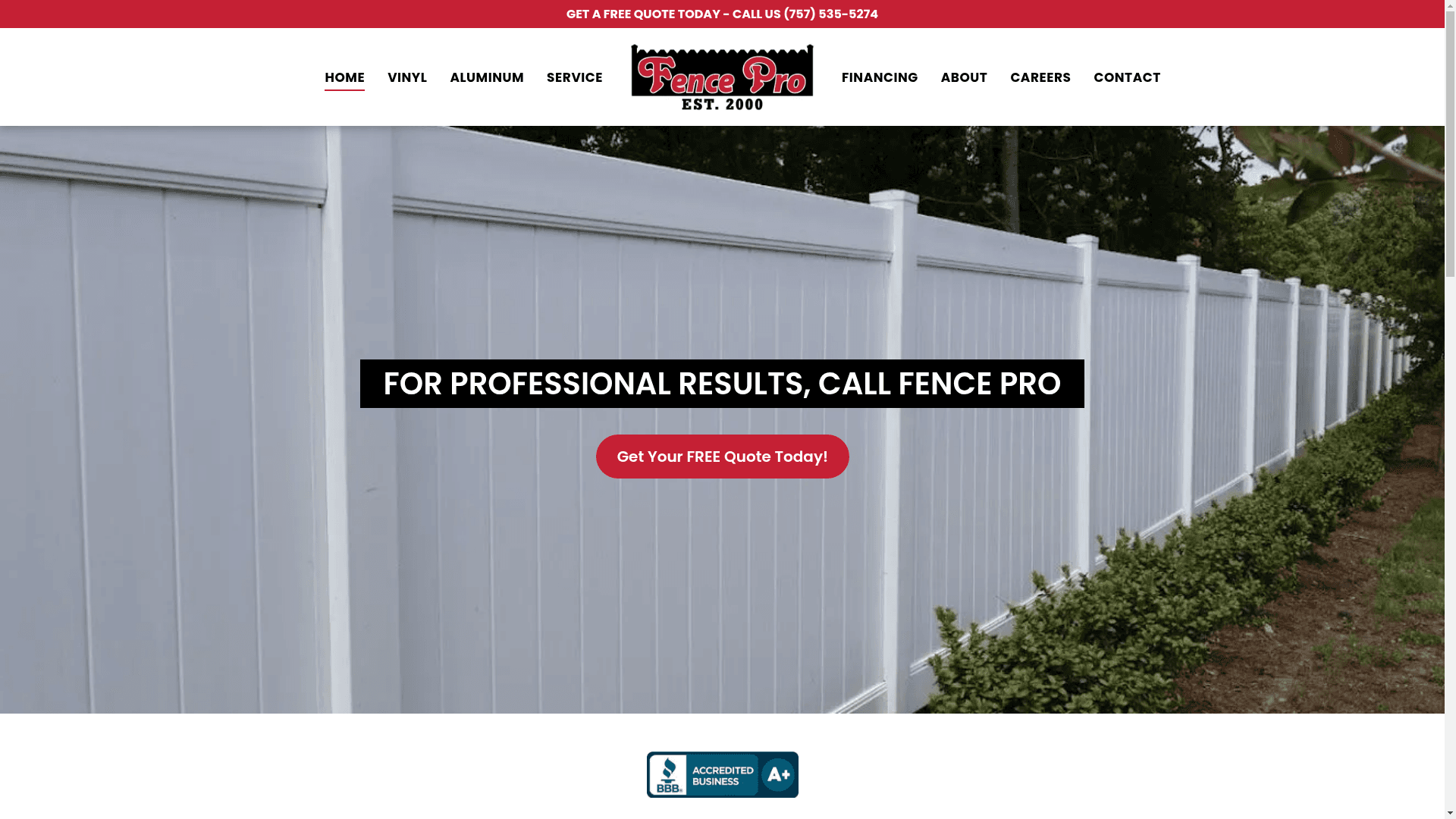 Fence Pro website screenshot