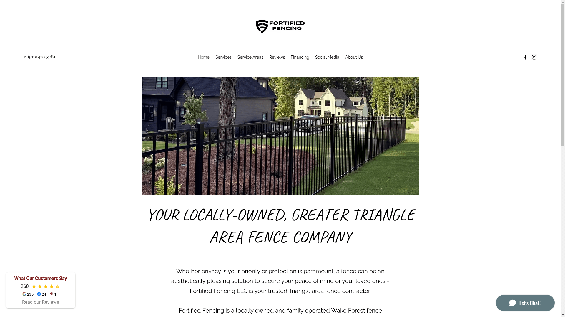 Fortified Fencing website screenshot
