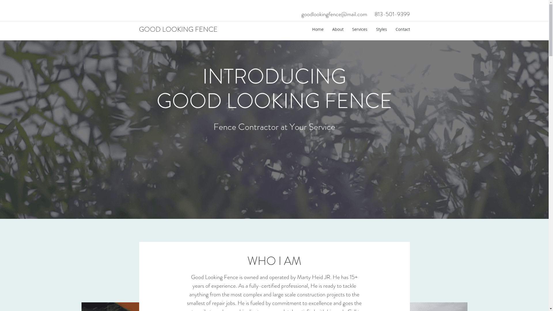 Good Looking Fence website screenshot