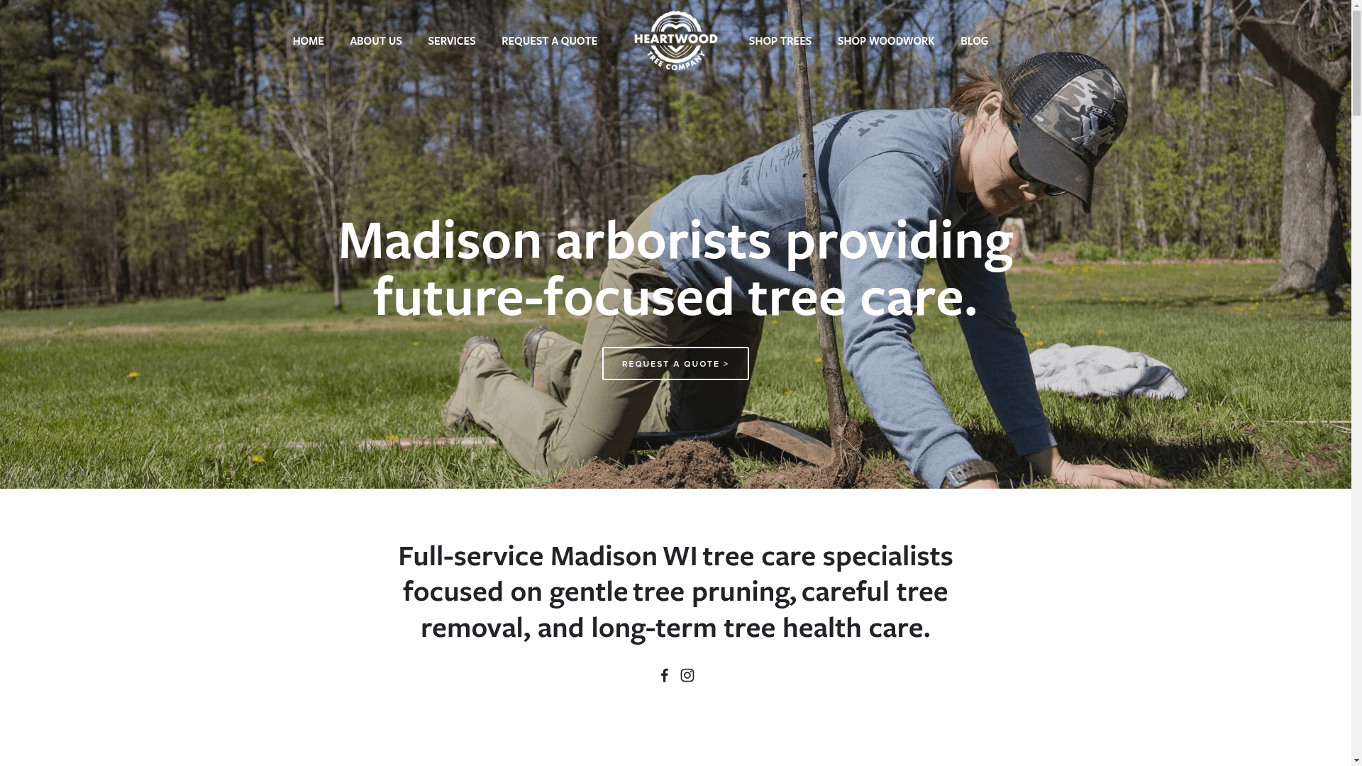 Heartwood Tree Company, LLC website screenshot