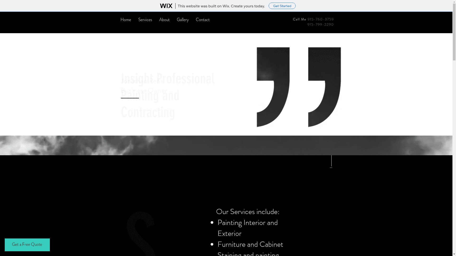 Insight Professional Painting and Contracting website screenshot