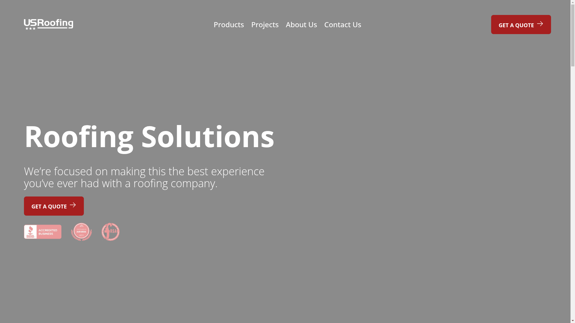 US Roofing website screenshot