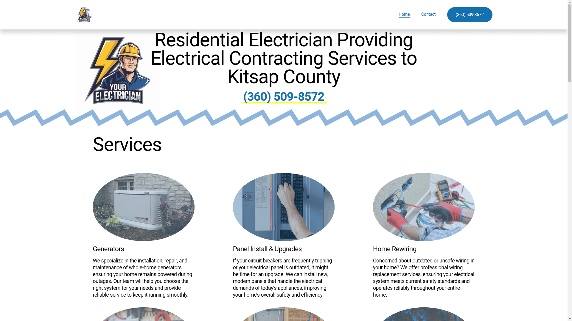 Your Electrician LLC website screenshot