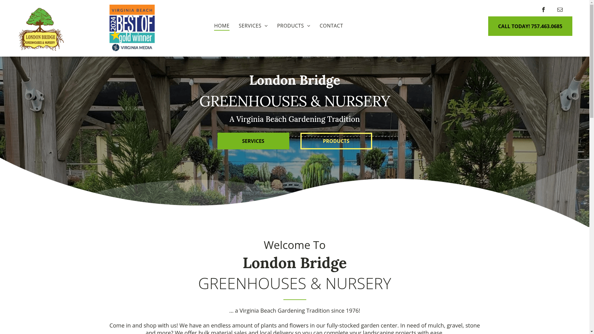 London Bridge Greenhouses & Nursery website screenshot