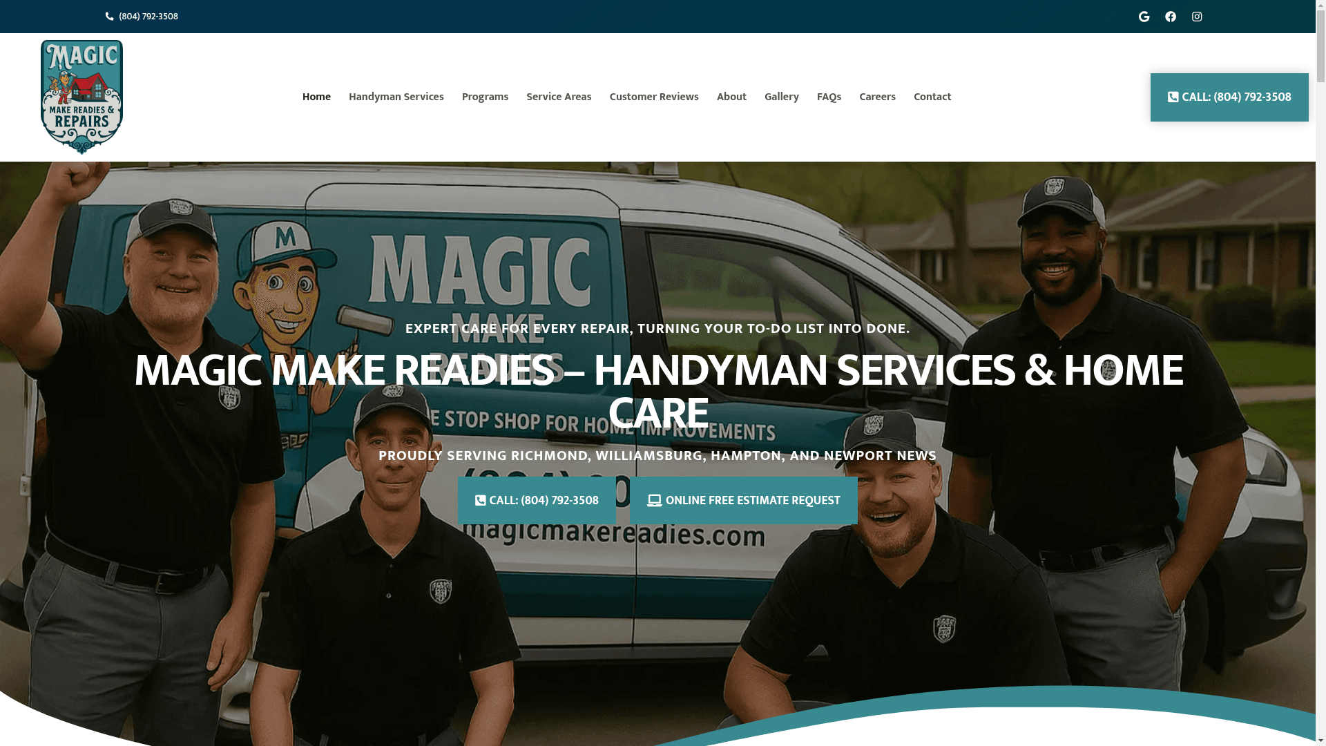 Magic Make Readies website screenshot