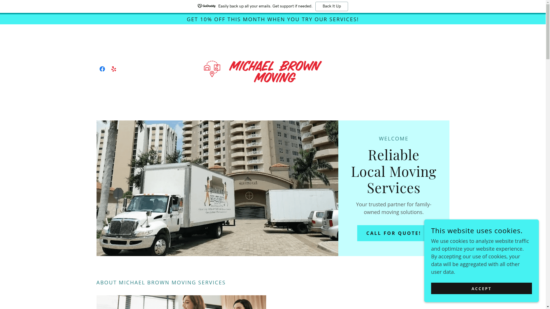 Michael Brown Moving website screenshot