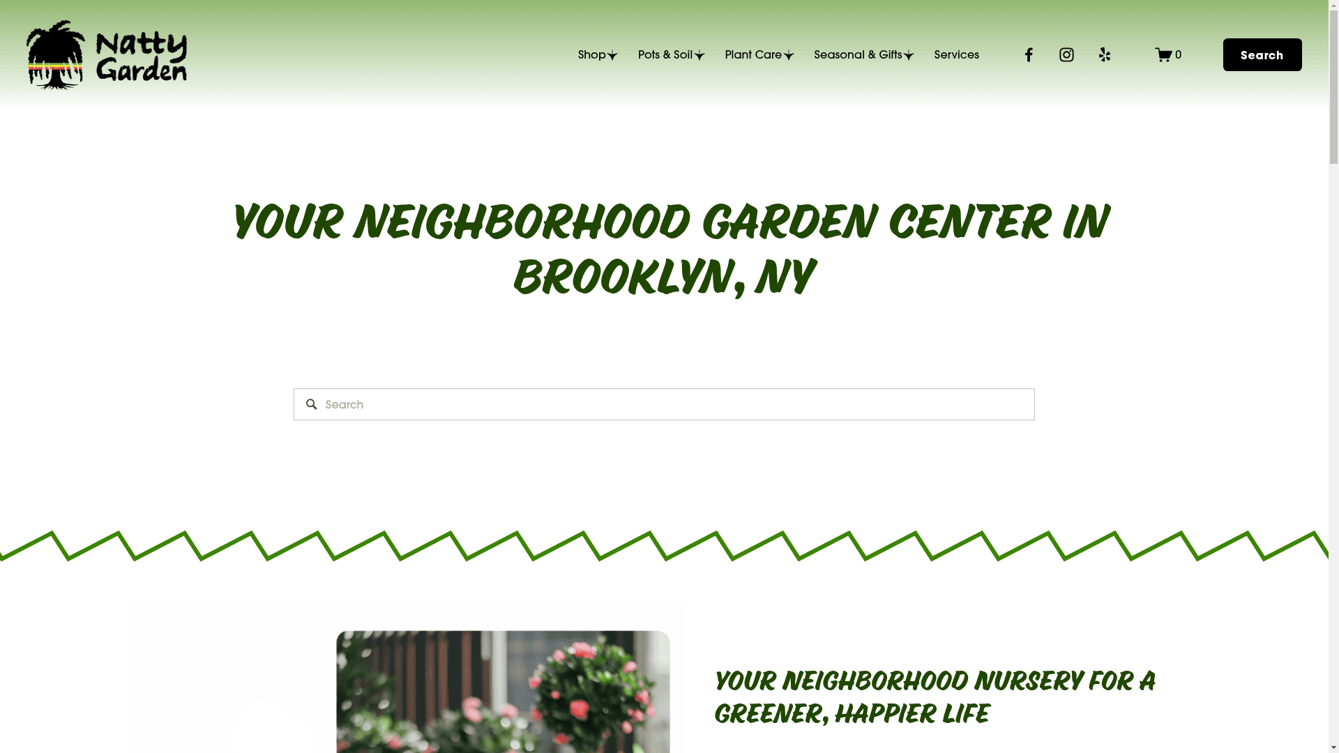 Natty Garden website screenshot
