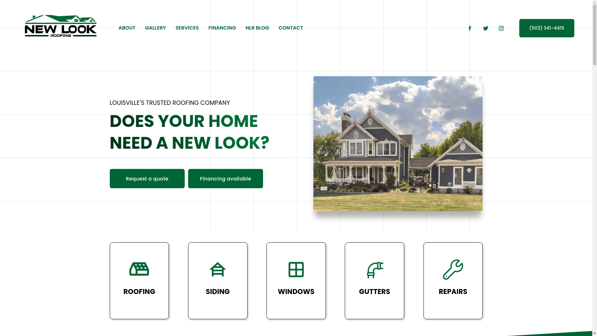 New Look Roofing website screenshot