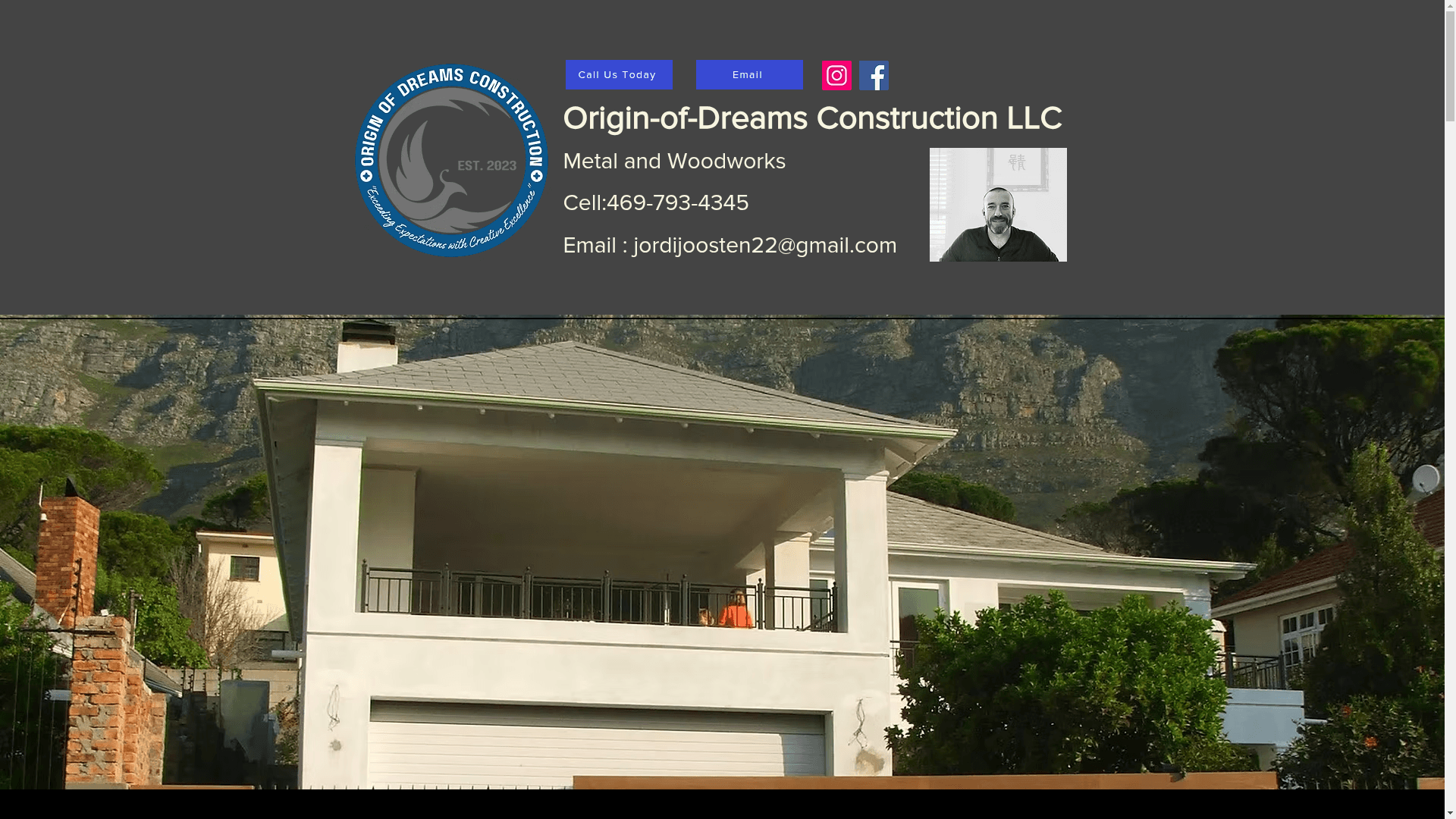 Origin of Dreams - Construction LLC website screenshot