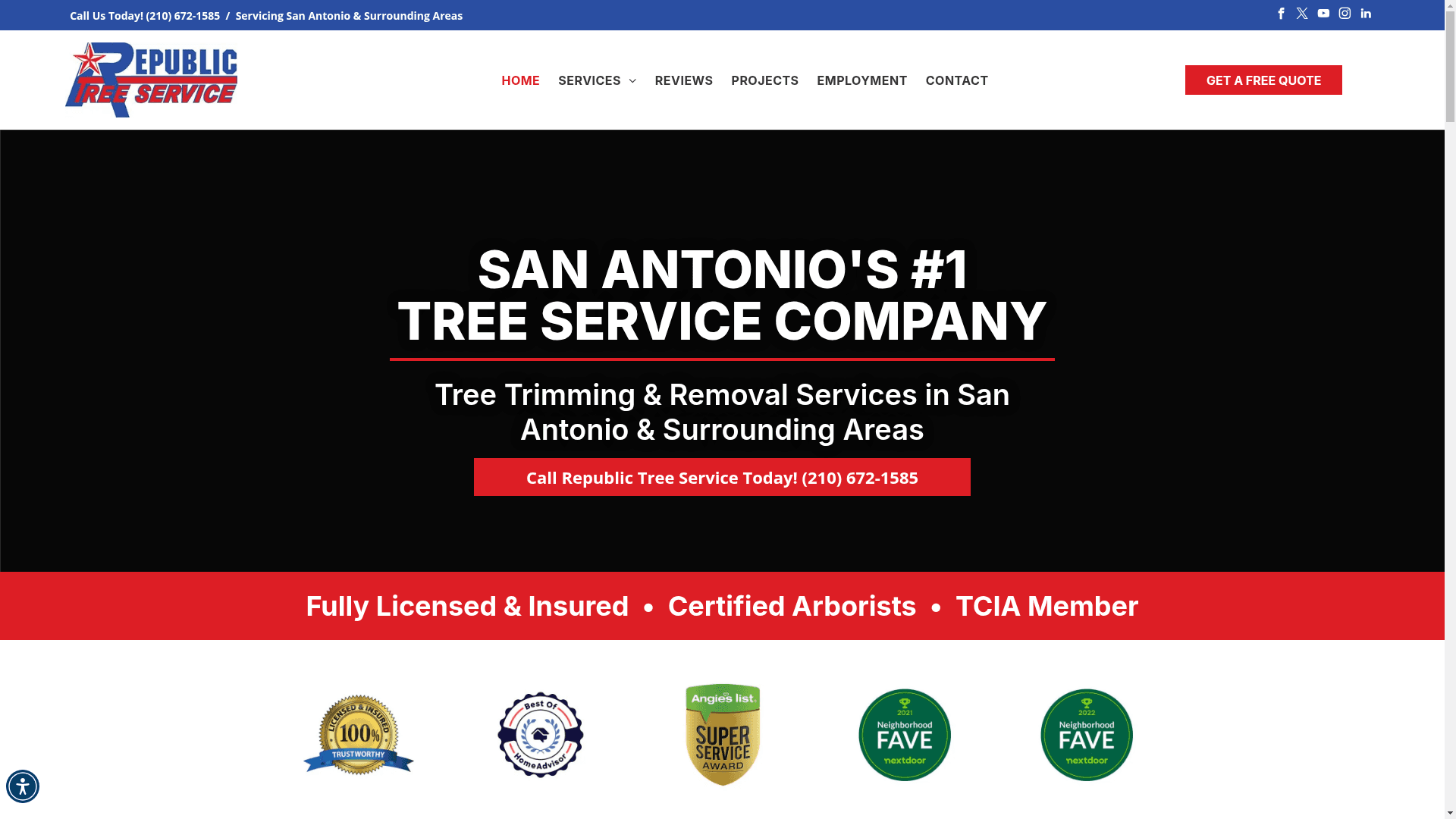 Republic Tree Service website screenshot