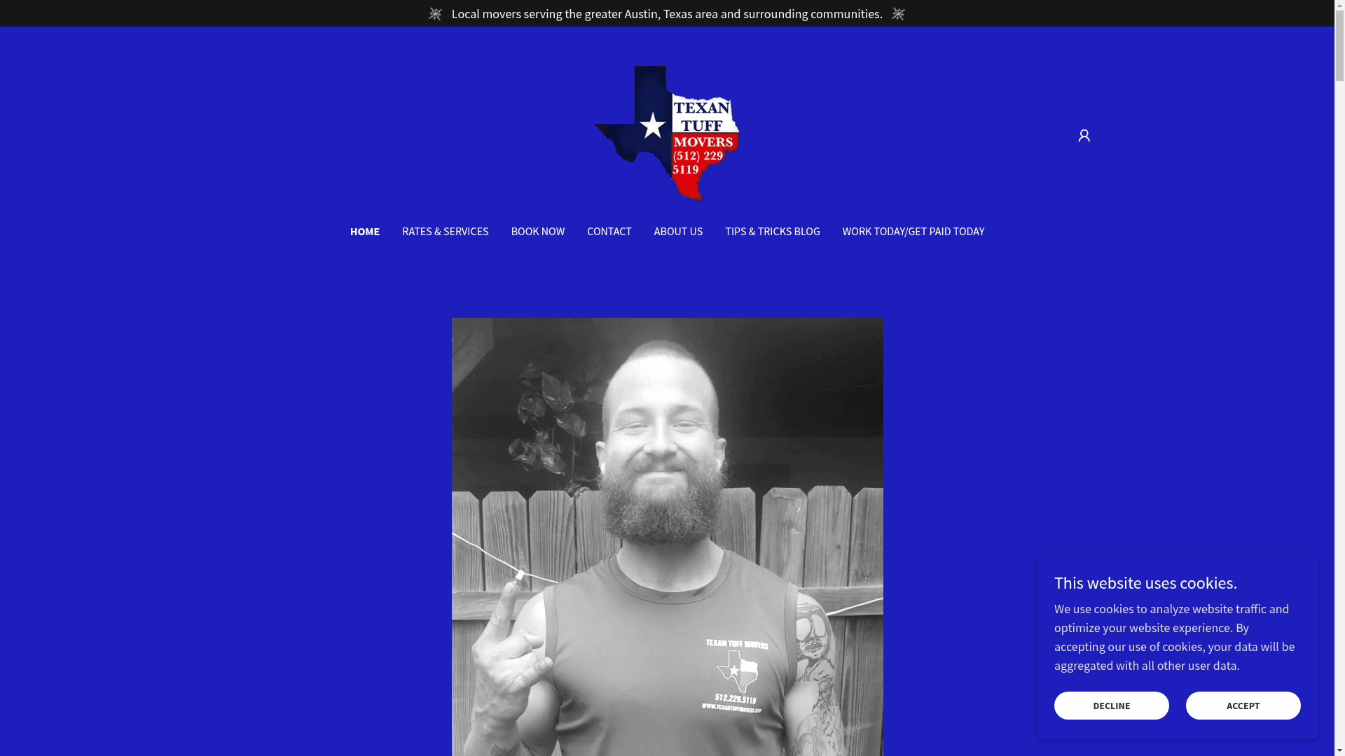 Texan Tuff Movers LLC website screenshot