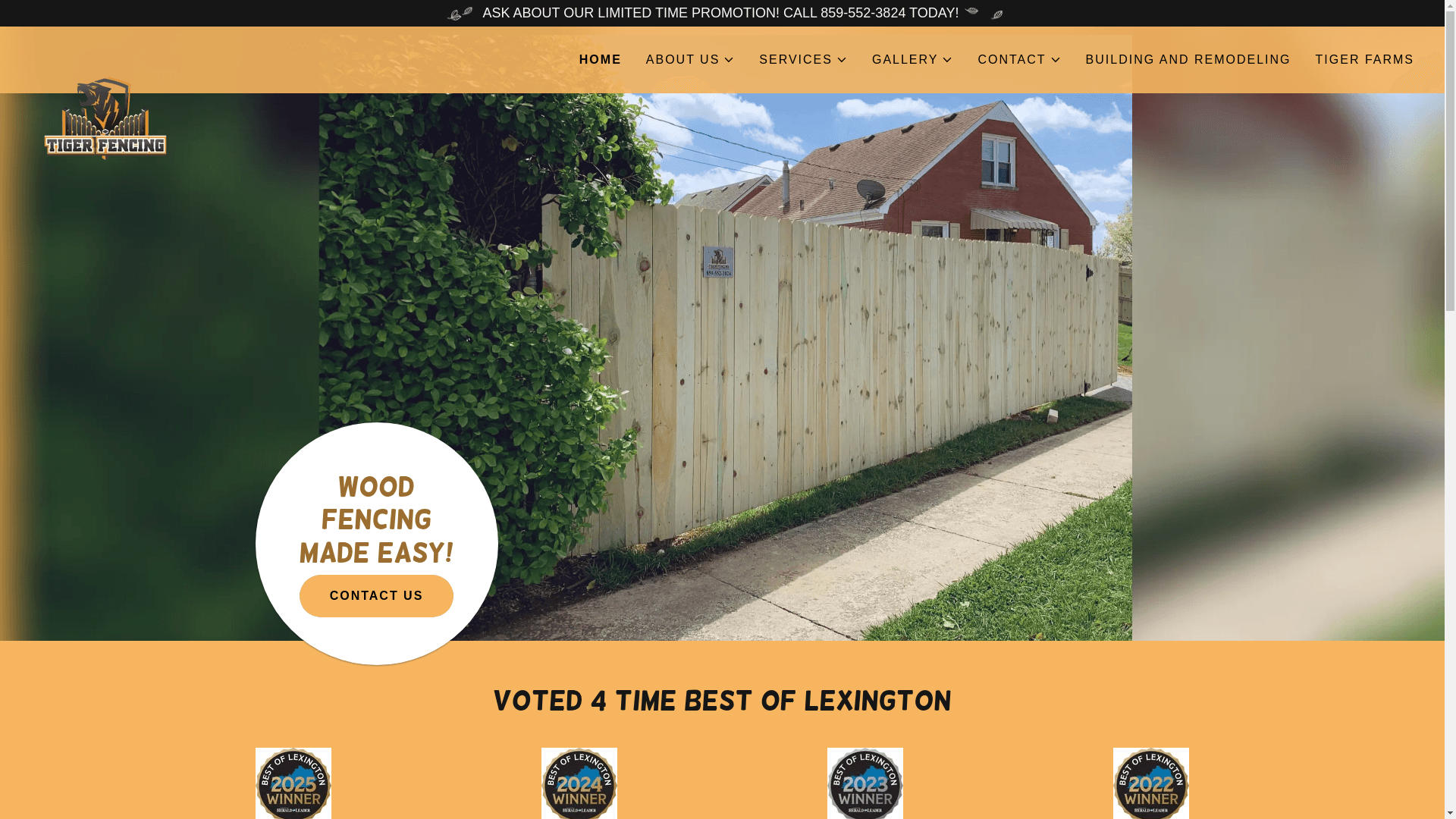 Tiger Fencing Co website screenshot