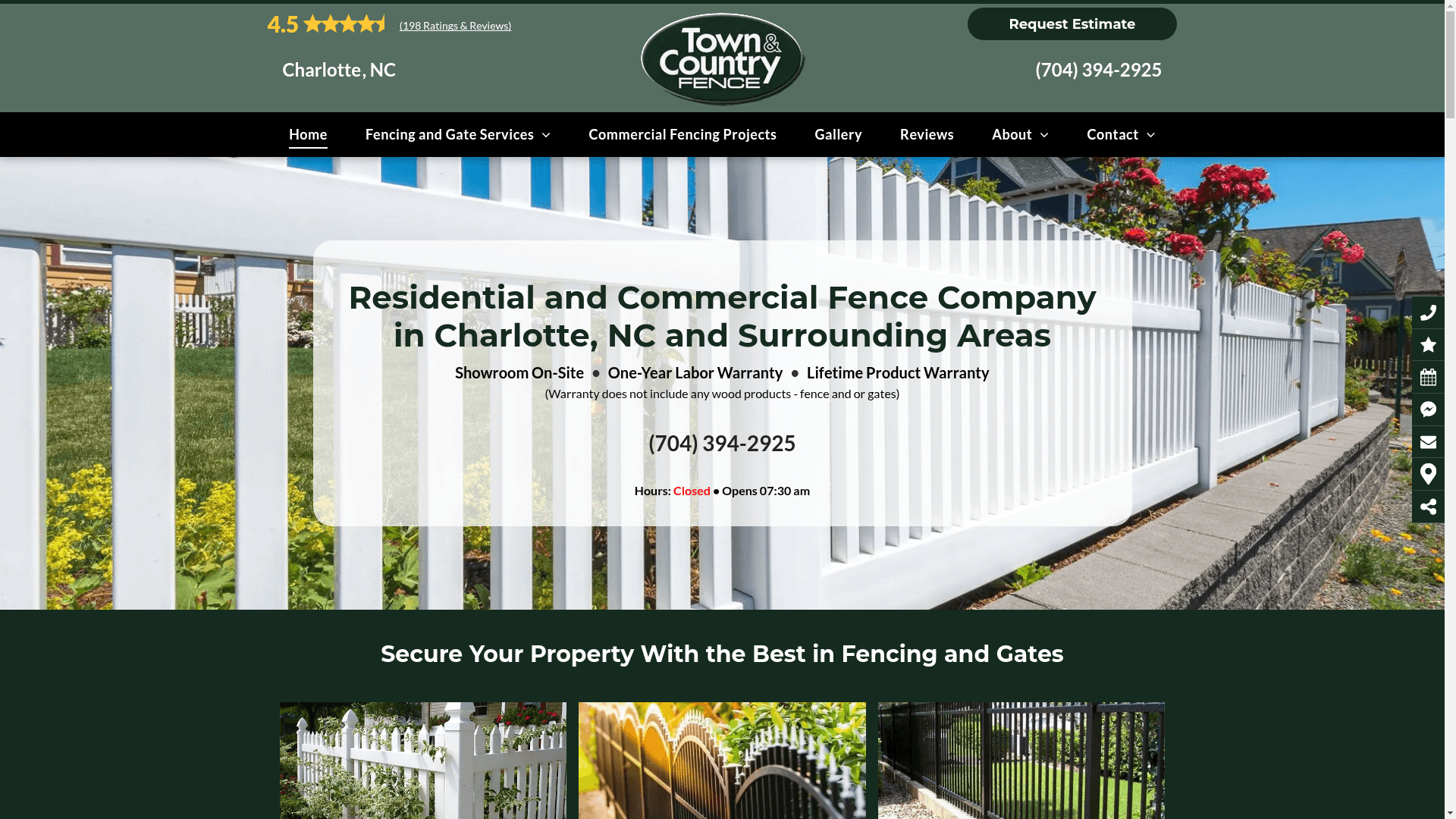 Town & Country Fence website screenshot