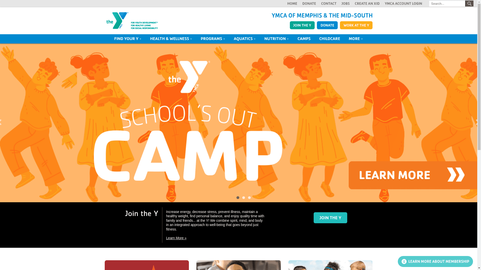 Fogelman Downtown YMCA website screenshot