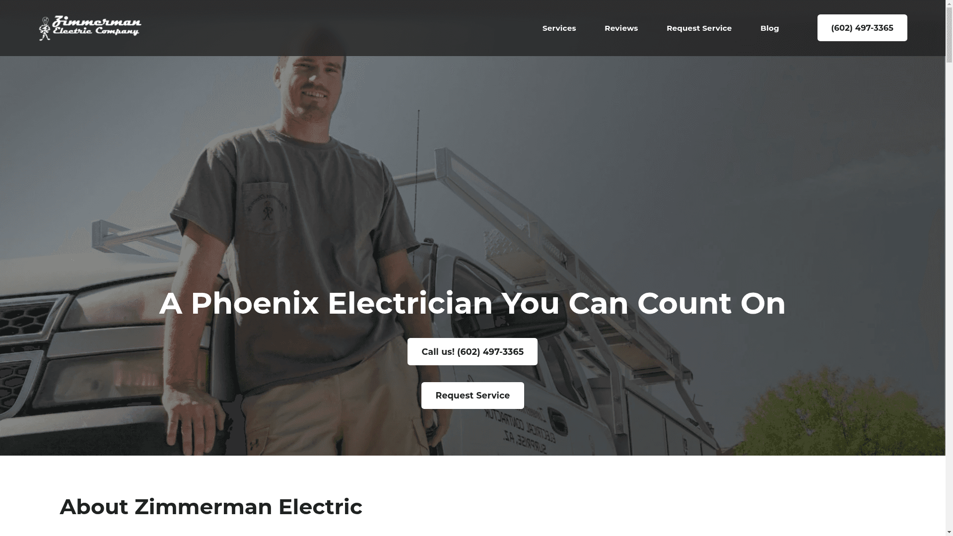 Zimmerman Electric website screenshot